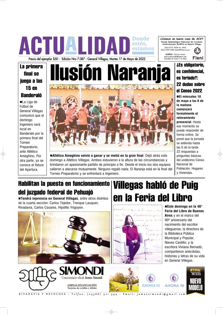 TAPA Martes 17 de Mayo de 2022