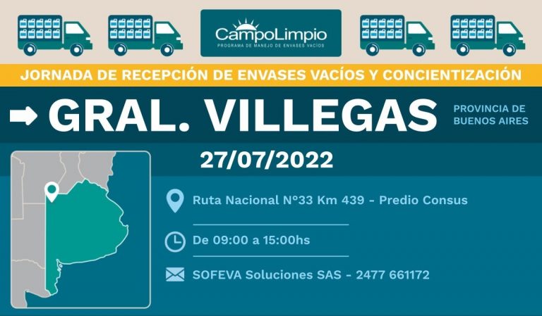 Recepción de envases vacíos de fitosanitarios en General Villegas