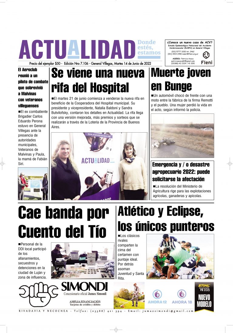 TAPA Martes 14 de Junio de 2022