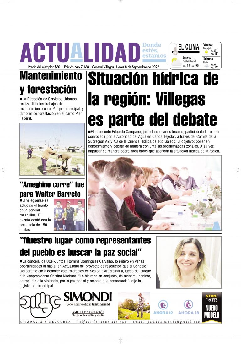 TAPA Jueves 8 de Septiembre de 2022