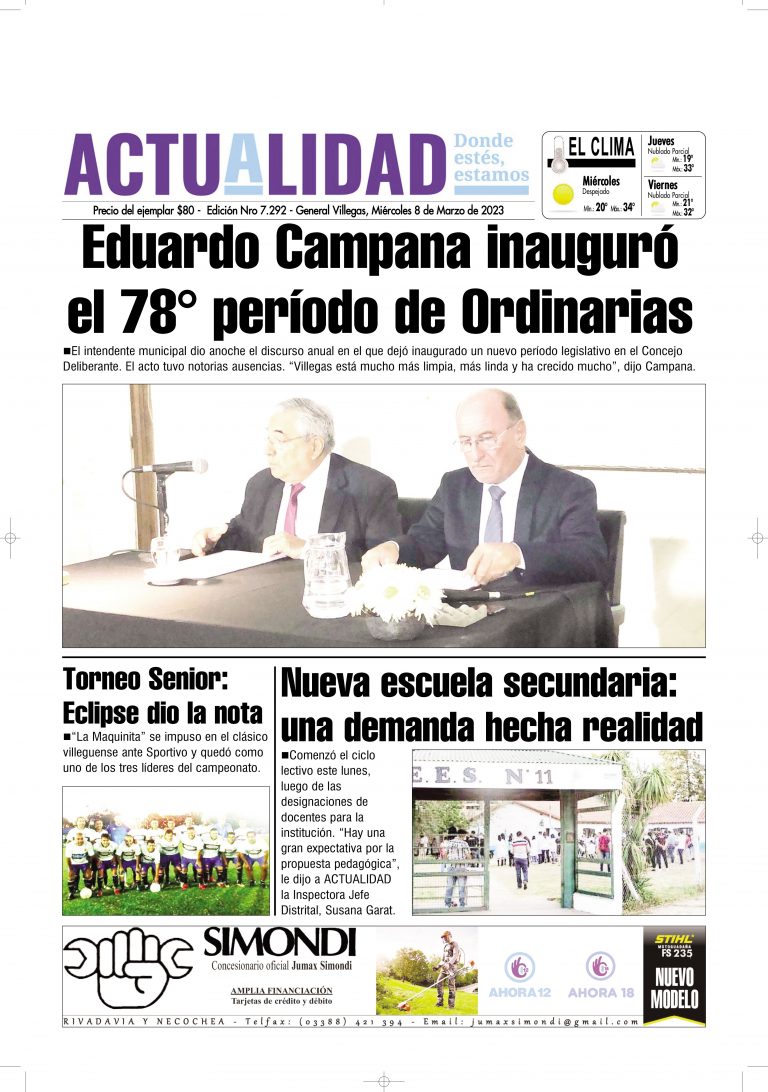 TAPA Miércoles 8 de Marzo de 2023