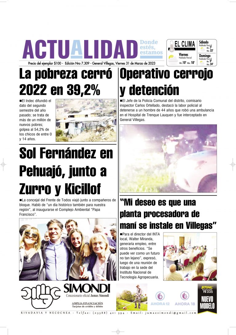 TAPA Viernes 31 de Marzo de 2023