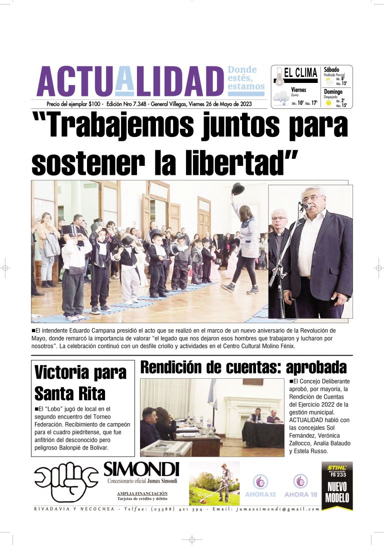 TAPA Viernes 26 de Mayo de 2023