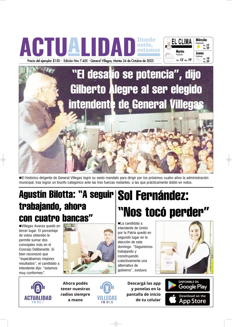 TAPA Martes 24 de Octubre de 2023