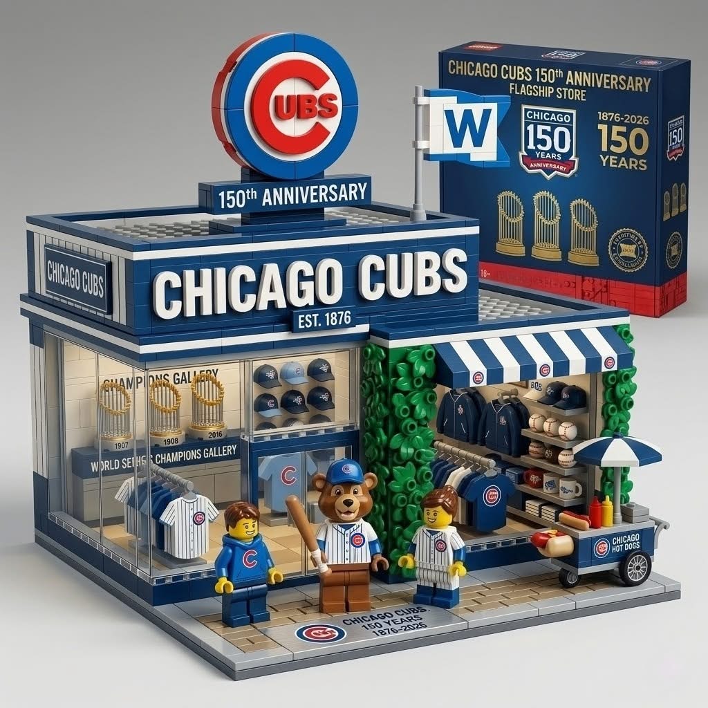 Chicago Cubs 150th Anniversary Flagship Store Building Brick Set 2026