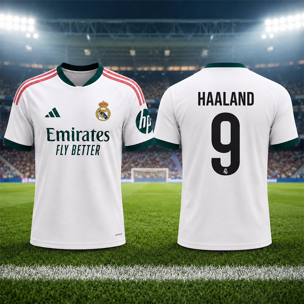 Real Madrid Erling Haaland #9 Home Kit Jersey Shirt