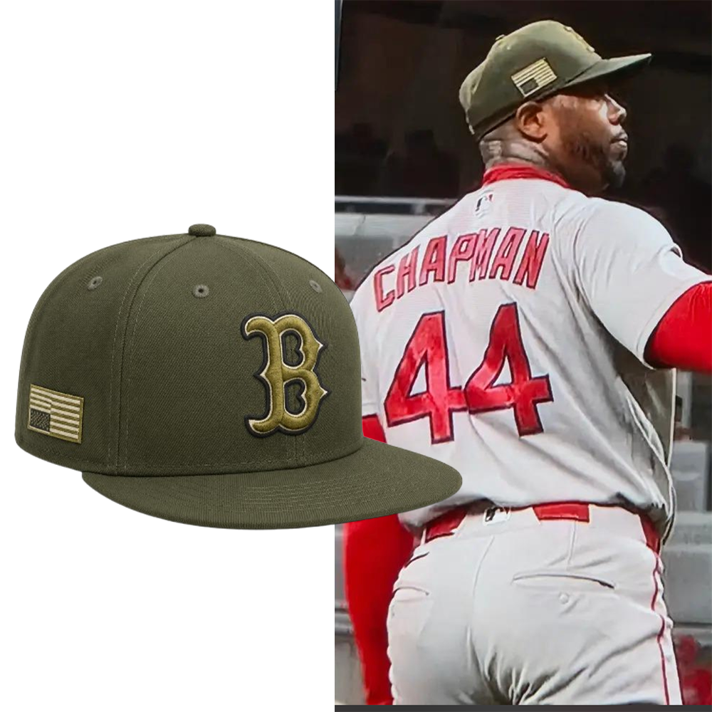 Red Sox Aroldis Chapman Upside Down US Flag Hat