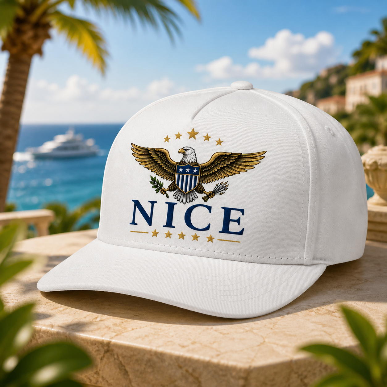 Trump NICE New Logo Patriotic Eagle Hat