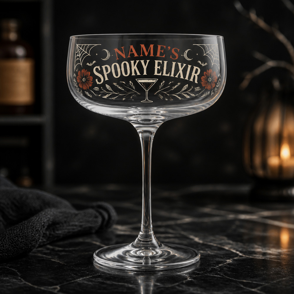 Personalized Halloween Cocktail Glass