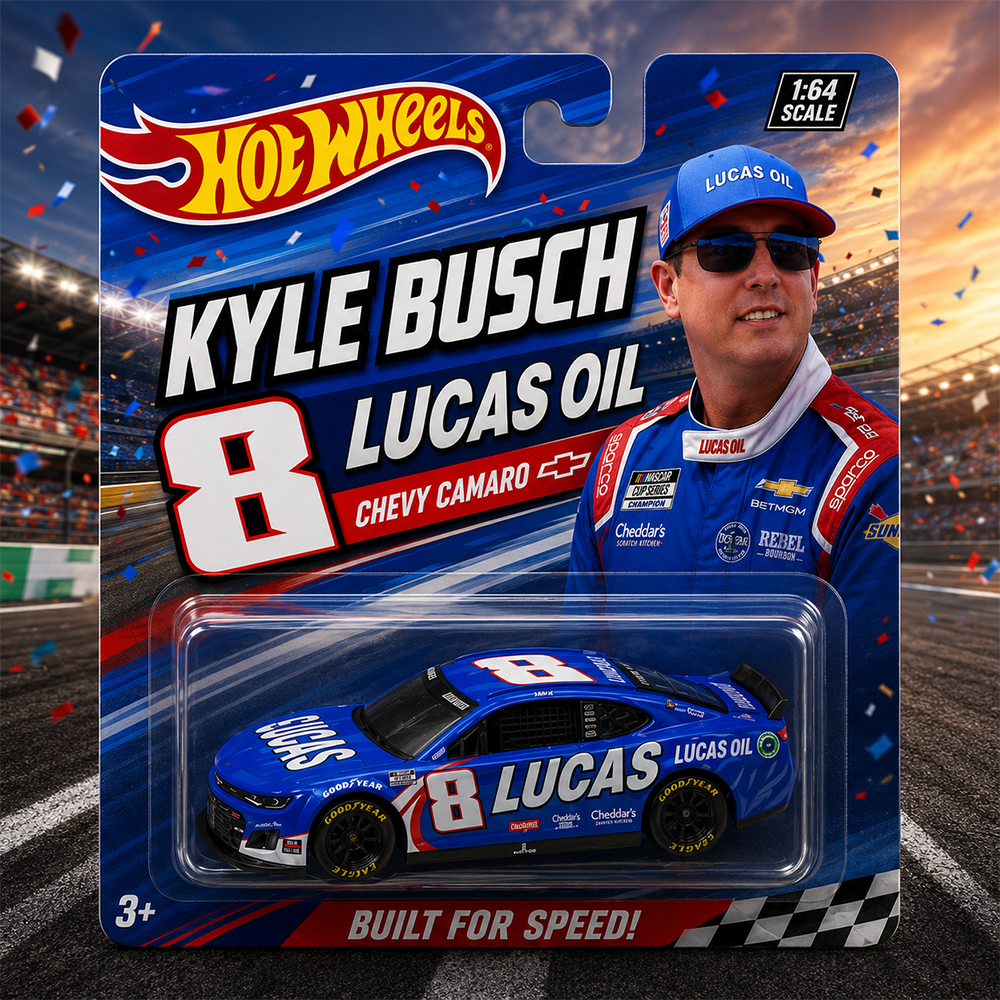 Hot Wheels Kyle Busch Number 8 Lucas Oil Chevy Camaro Car
