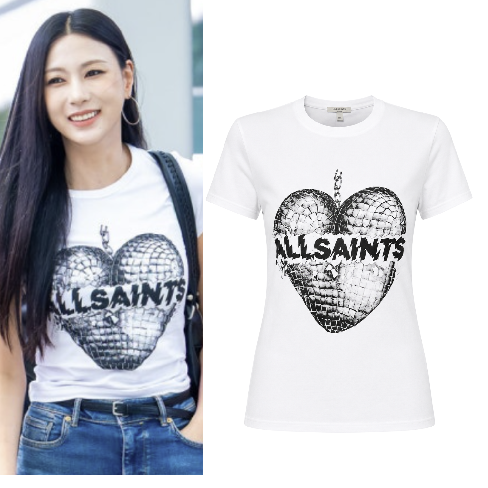 Oh Ha young AllSaints Reflect Stevie Shirt