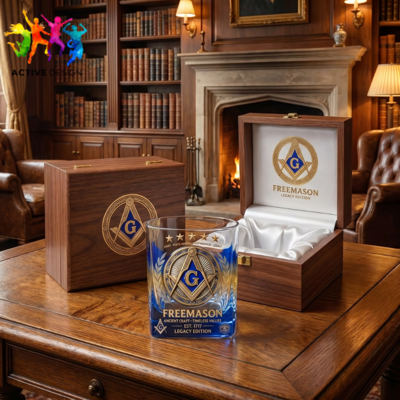 Freemason Brotherhood Wisdom Whiskey Glass
