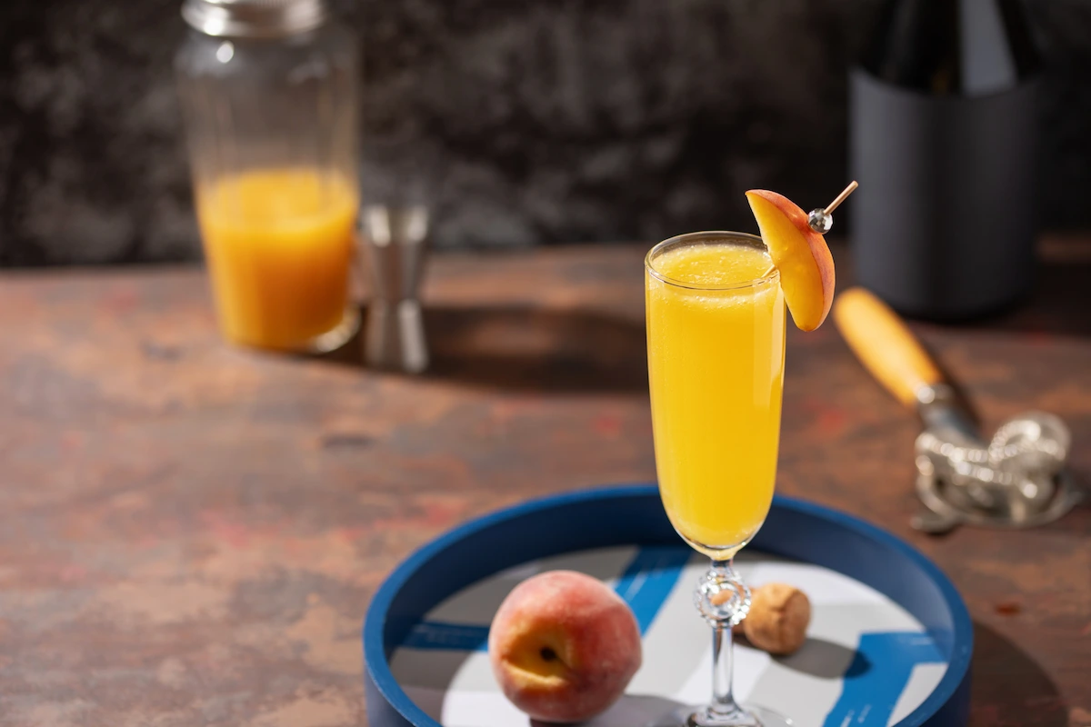 bellini cóctel durazno 