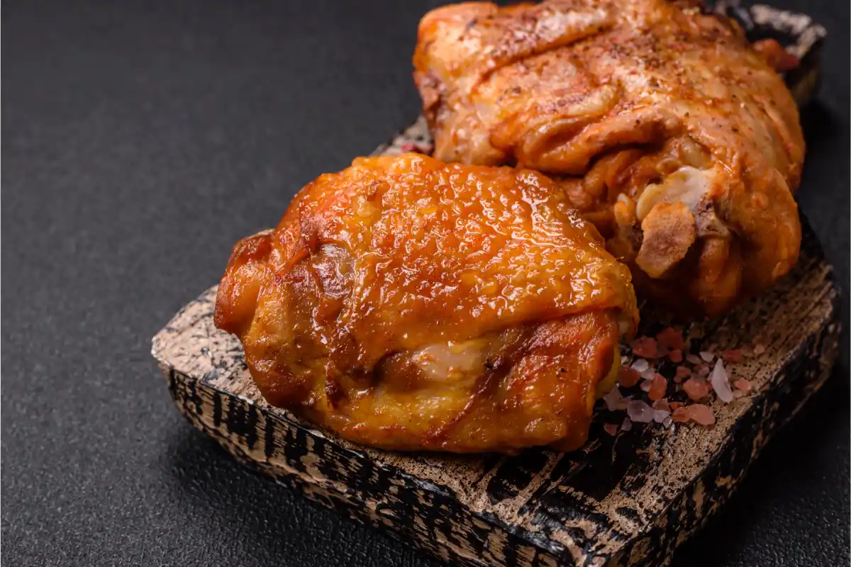 Muslos de pollo dorados