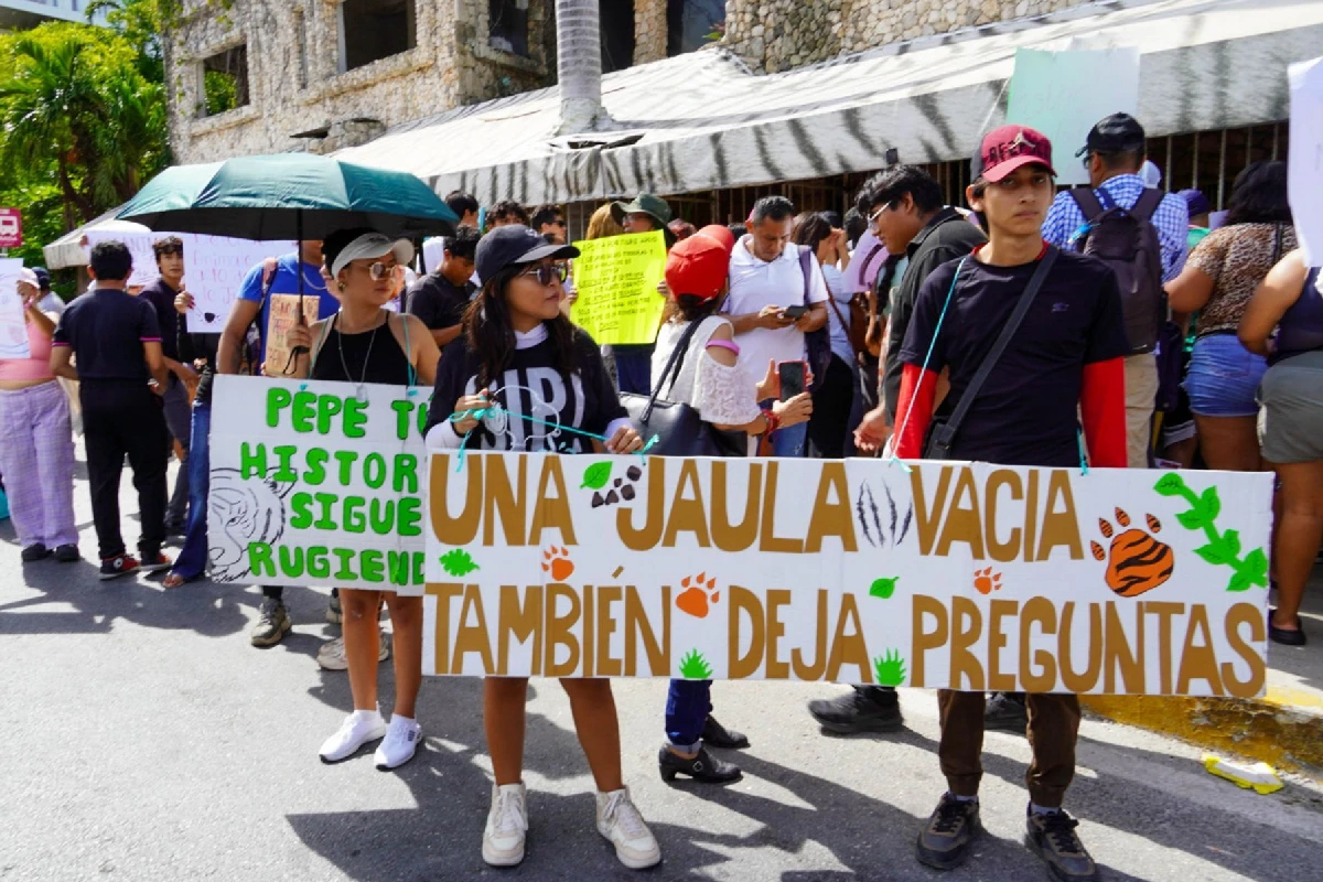 El fin de semana un grupo de manifestaciones se movilizó en apoyo a "Pepe Tigre".