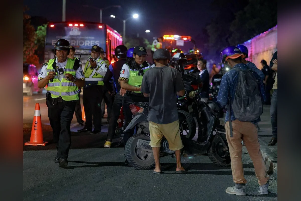 Después de un accidente mortal, agentes de Tránsito implementaron dos operativos, en abril y junio, pero de nada ha servido pues las rodadas continúan. Foto: Gobierno Benito Juárez.