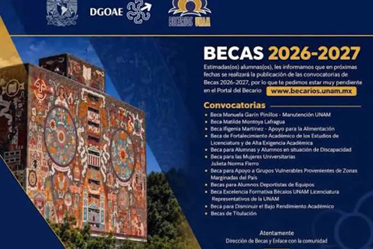 Convocatorias becas UNAM 