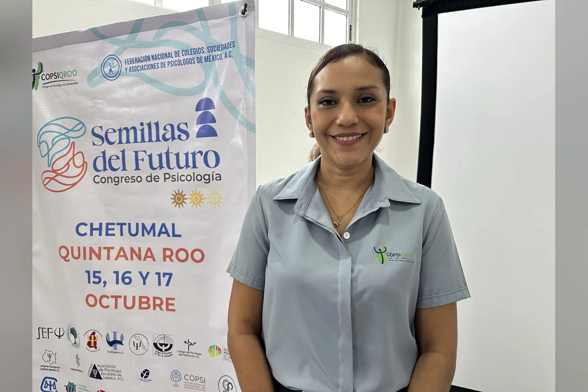 Arlene Guadalupe Rivero Fernández, presidenta del Colegio de Psicólogos del estado, comentó que una de las principales causas por la que los muchachos caen en depresión e. la normalización de la violencia. Foto: Diana García.