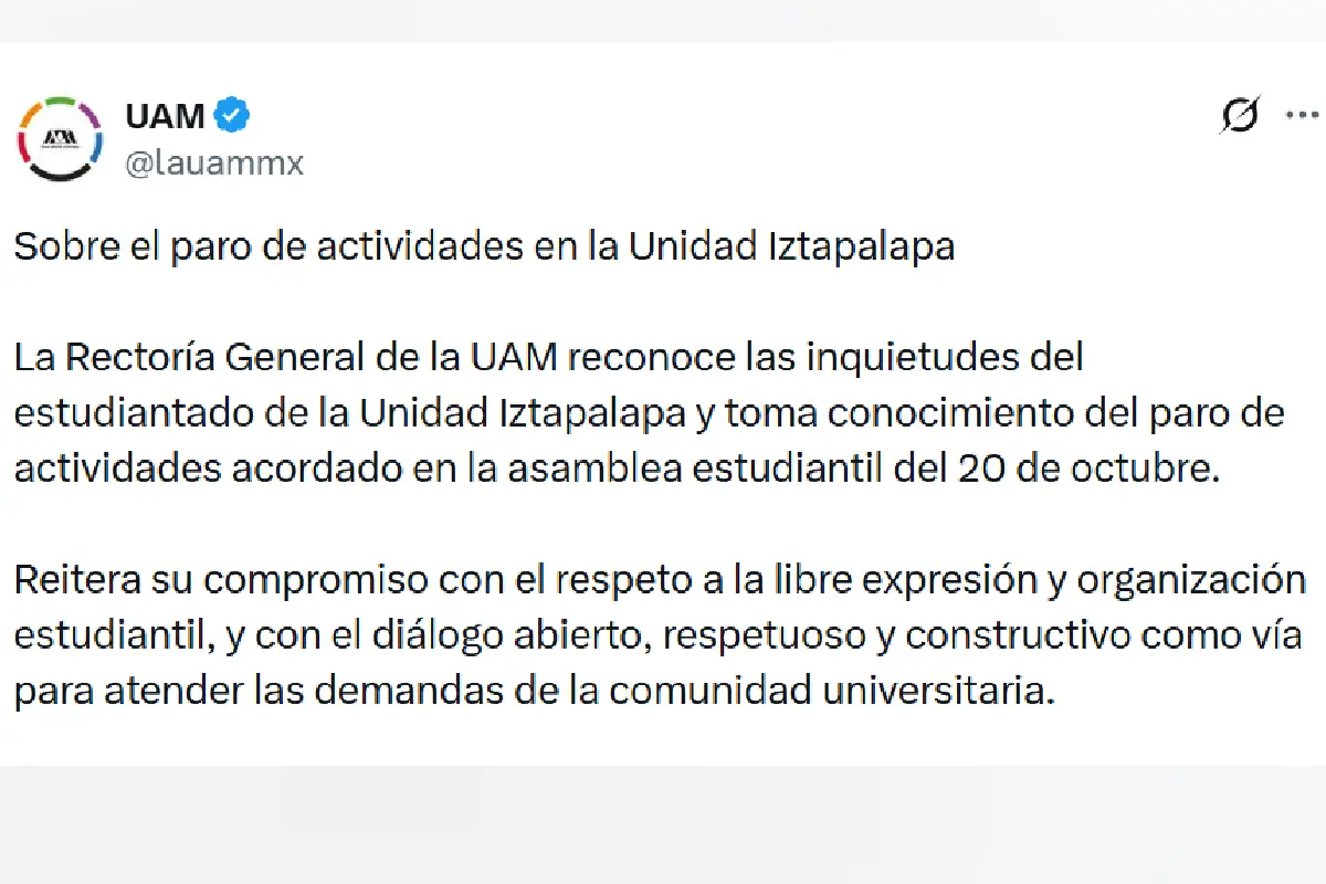 UAM rectoria paro