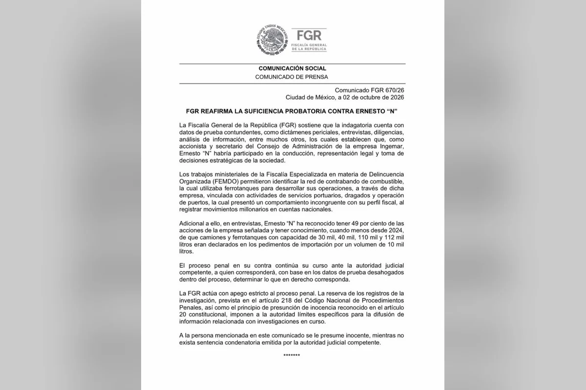 Mediante un comunicado la Fiscalía General de la República aseguró tener pruebas contra el exgobernador bajacaliforniano. Foto: FGR.