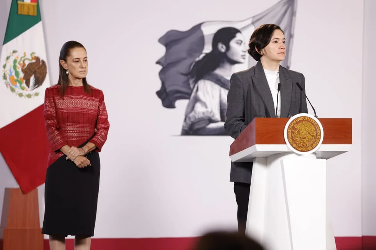 La titular del SESNSP, Marcela Figueroa, dio a conocer las cifras sobre la inseguridad en México. Foto: Presidencia.