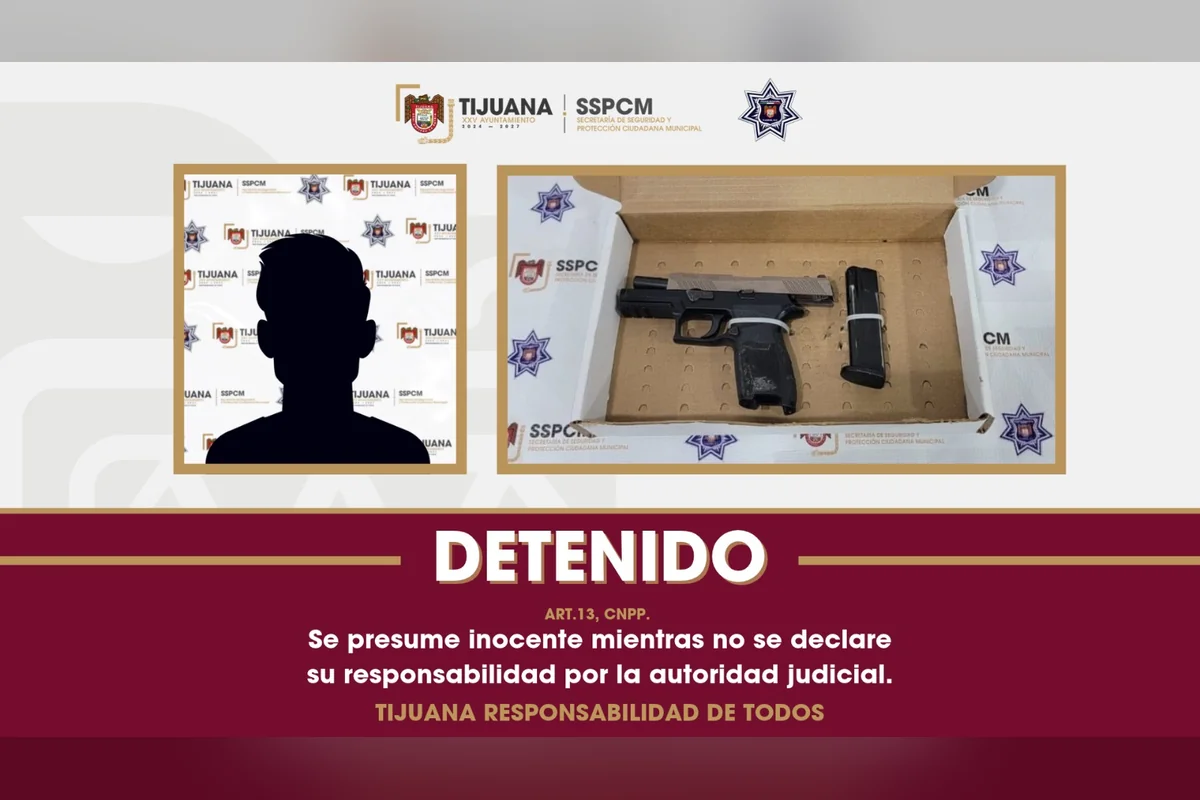 En la colonia Obrera, un menor de edad fue detenido después de una breve persecución y tiroteo. Foto: SSPCM.