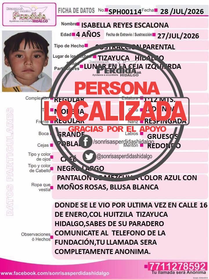 La ficha de búsqueda de Isabella Reyes Escalona, un caso de misinformación en un país de desapariciones