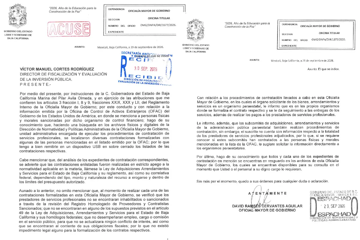 Tras la orden de la gobernadora, la Oficialía emitió una petición a todas las depedencias estatales y a los ayuntamientos. Foto: Oficialía Mayor.