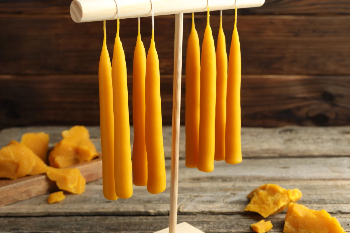 Producción de las velas de miel