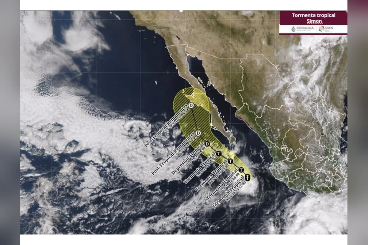 Las lluvias combinadas de Simon y Trudy pegarán severamente a los estados del pacífico mexicano. Foto: CNPC.
