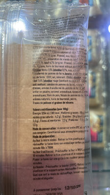 TACOS POULET BOEUF ingredient label