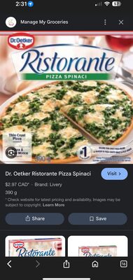 Ristorante Pizza Spinaci - Halal status check