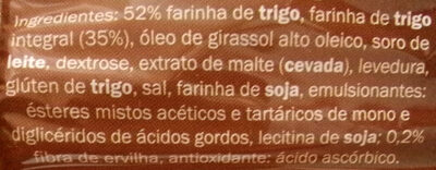 Biscotes ingredient label