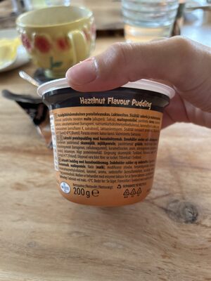 Hazelnut Flavour Pudding ingredient label
