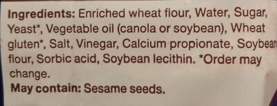 WHITE ingredient label