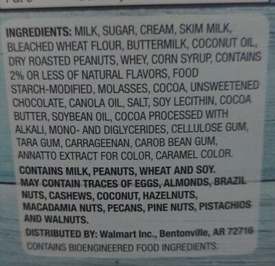 Chocolate Dipped Ice Cream Cones ingredient label