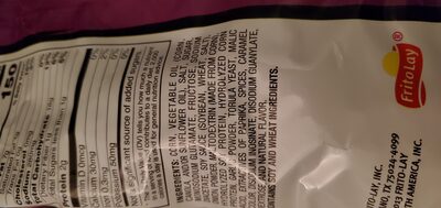 Doritos Spicy Sweet Chili ingredient label