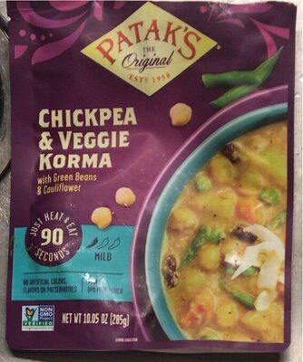 Chickpea Korma With Green Beans & Cauliflower - Halal status check