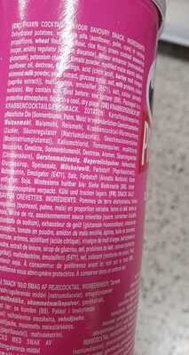 Prawn Cocktail Flavour ingredient label
