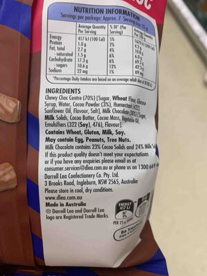 Darrell Lea Chewy Choc Twists - Halal status check