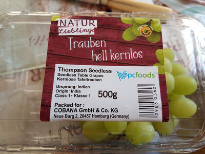 Tafeltrauben hell, kernlos - Halal status check