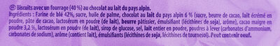 Choco pause (lot x3) ingredient label
