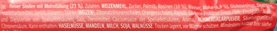 Mini Mohn Stollen ingredient label