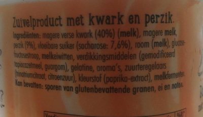 perzik ingredient label