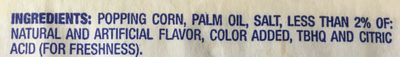 ACT II Butter Lovers ingredient label