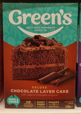 Green Chocolate layer cake imp - Halal status check