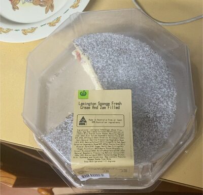 Lamington sponge cake jam filled - Halal status check