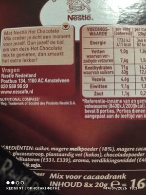 Nestlé Hot Chocolate Mix Original - Halal status check