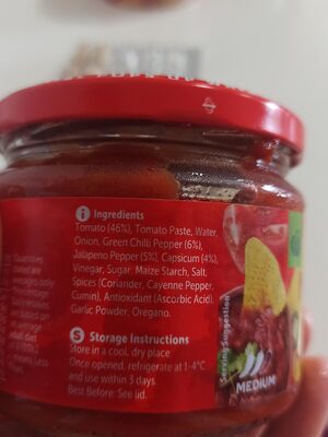 Medium Salsa - Halal status check