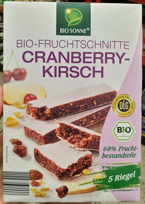 Bio Sonne Bio fruchtschnitte Cranberry kirsch - Halal status check